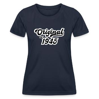 1945 Geburtstag - Frauen Funktions-T-Shirt - Navy - Vorne - AI Model Female 172 light (172cm)