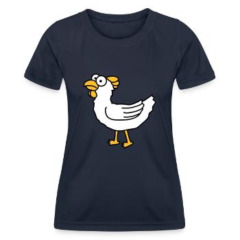 chicken - Frauen Funktions-T-Shirt - Navy - Vorne - AI Model Female 172 light (172cm)
