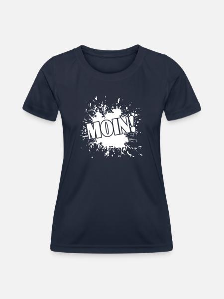 Moin! - Frauen Funktions-T-Shirt - Navy