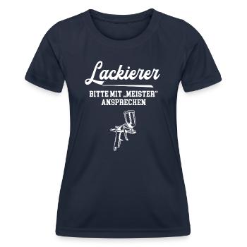 Lackierer Meister Meisterabschluß Lackiererei - Frauen Funktions-T-Shirt - Navy - Vorne - AI Model Female 172 light (172cm)