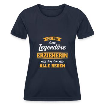 Kindergarten Kindertagesstätte Kita Erzieherin - Frauen Funktions-T-Shirt - Navy - Vorne - AI Model Female 172 light (172cm)