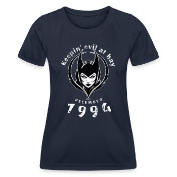 30. Geburtstag Tenir le mal à distance depuis 12/1994 - T-shirt sport Femme - bleu marine - Devant - AI Model Female 172 light (172cm)