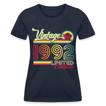 Original vintage 1992 30th birthday gift - Women's Functional T-Shirt - navy - Front - AI Model Female 172 light (172cm)