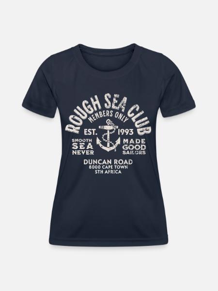 Rough Sea Club Kapstadt - Frauen Funktions-T-Shirt - Navy