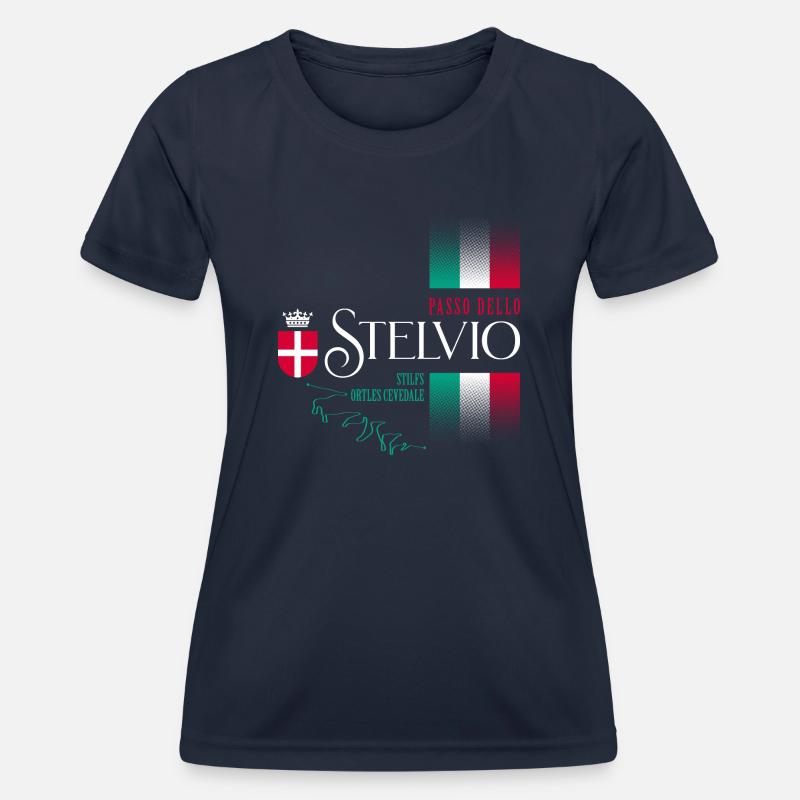 Passo Dello Stelvio 2021 Design - Women's Functional T-Shirt - navy