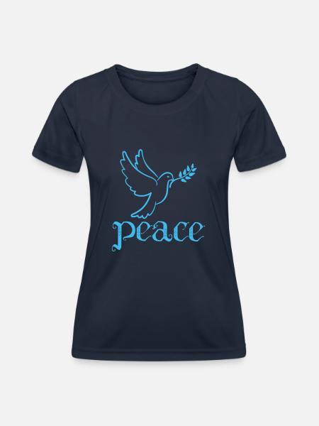 Peace - Frauen Funktions-T-Shirt - Navy