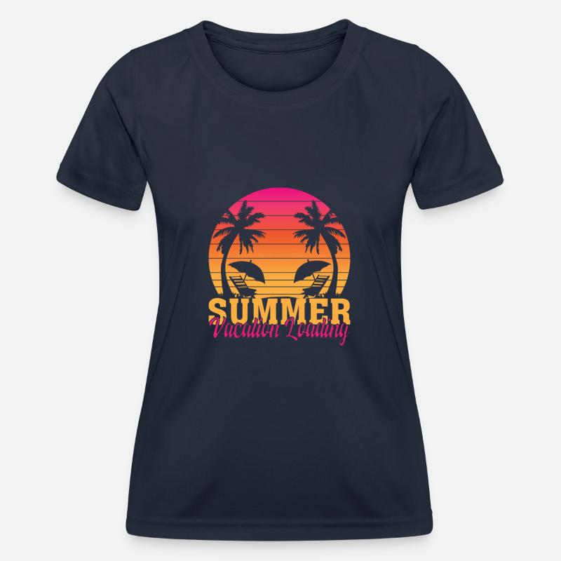 Summer Vacation Loading - Women's Functional T-Shirt - navy