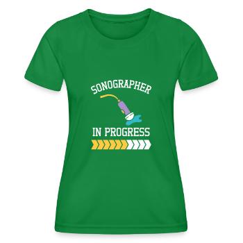 Sonographer In Progress Sonography Ultrasound Tech - Frauen Funktions-T-Shirt - Kelly Green - Vorne - AI Model Female 172 dark (172cm)