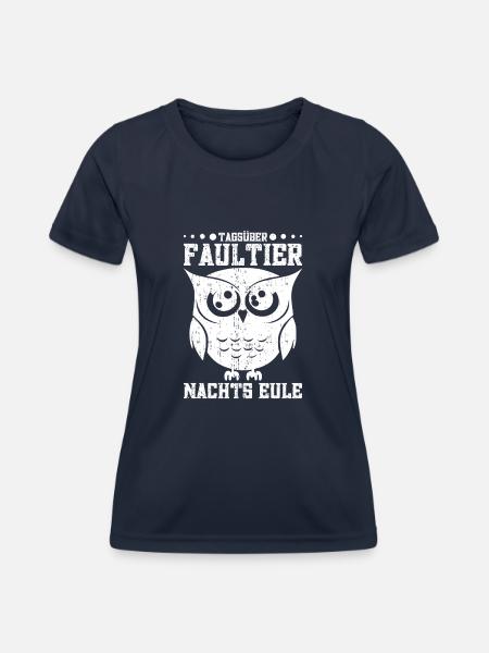 Eule Vogel Eulenzüchter Eulenliebhaber Eulen - Frauen Funktions-T-Shirt - Navy