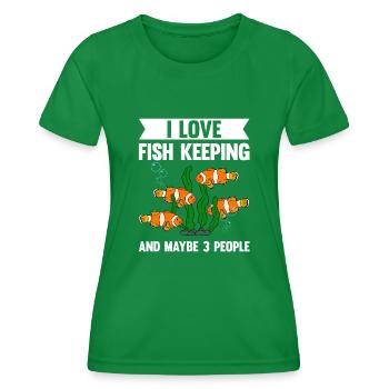 Aquaristics, Fish farming, Aquarists - Women's Functional T-Shirt - kelly green - Front - AI Model Female 172 dark (172cm)