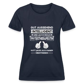Physiotherapeutin Gut Aussehend Intelligent - Frauen Funktions-T-Shirt - Navy - Vorne - AI Model Female 172 light (172cm)