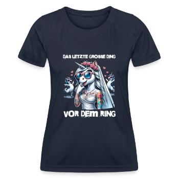 Bachelor Party Bride Hen Party Rumbling Women - Women's Functional T-Shirt - navy - Front - AI Model Female 172 light (172cm)