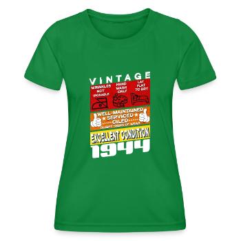 81 ans Millésime 1944 femmes & hommes Anniversaire - T-shirt sport Femme - vert - Devant - AI Model Female 172 dark (172cm)