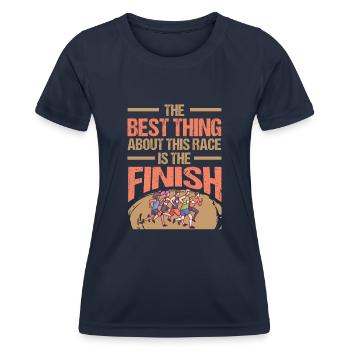 Sprinting Best Thing Is Finish Running - Women's Functional T-Shirt - navy - Front - AI Model Female 172 light (172cm)