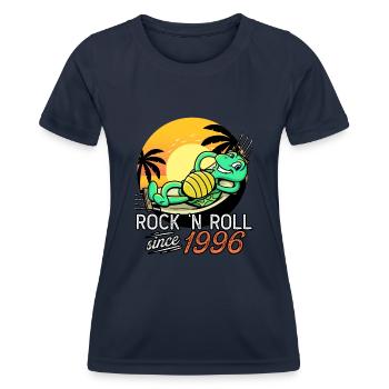 Turtle Rock N Roll Since 1996 Birthday - Women's Functional T-Shirt - navy - Front - AI Model Female 172 light (172cm)