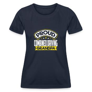 Sport Opa Kombi Fahren Opa - Frauen Funktions-T-Shirt - Navy - Vorne - AI Model Female 172 light (172cm)