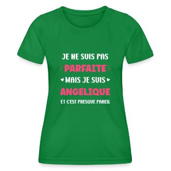 angelique - T-shirt sport Femme - vert - Devant - AI Model Female 172 dark (172cm)