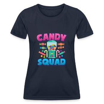 Candy Squad Candy Candies - Women's Functional T-Shirt - navy - Front - AI Model Female 172 light (172cm)