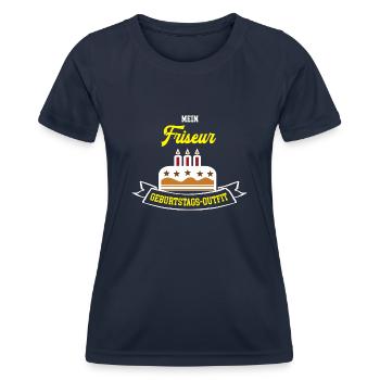 Friseur Geburtstag Geburtstagsgeschenk Friseure - Frauen Funktions-T-Shirt - Navy - Vorne - AI Model Female 172 light (172cm)