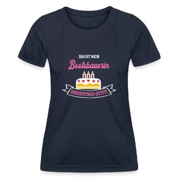 Bootsbauerin Geburtstag Geburtstagsgeschenk Chefin - Frauen Funktions-T-Shirt - Navy - Vorne - AI Model Female 172 light (172cm)