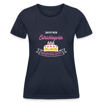 Estrichlegerin Geburtstag Geburtstagsgeschenk Geb - Frauen Funktions-T-Shirt - Navy - Vorne - AI Model Female 172 light (172cm)