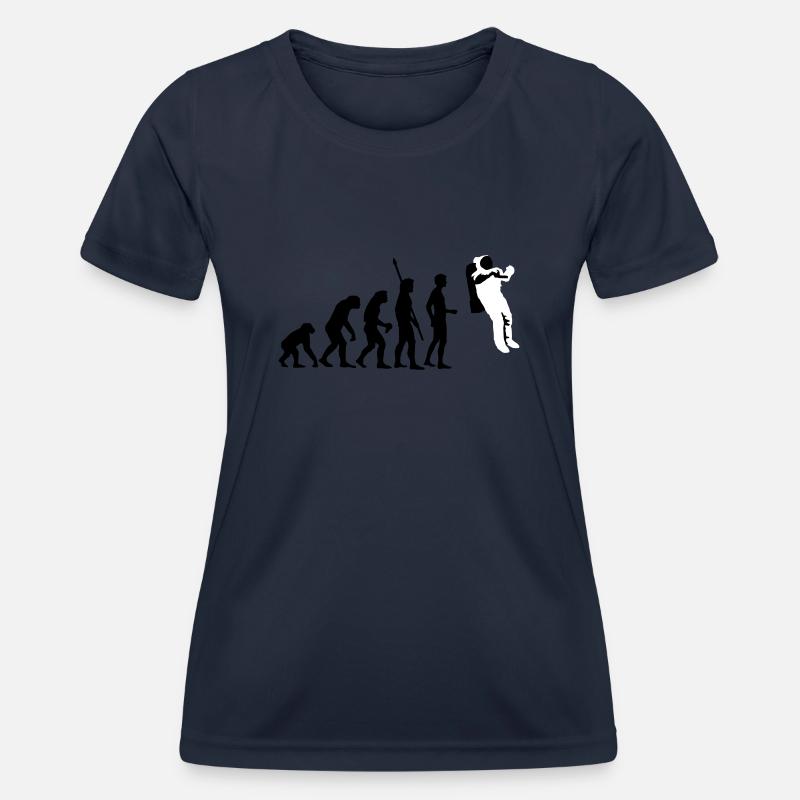 evolution_astronaut_2c - T-shirt sport Femme - bleu marine