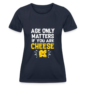 cheese - Women's Functional T-Shirt - navy - Front - AI Model Female 172 light (172cm)