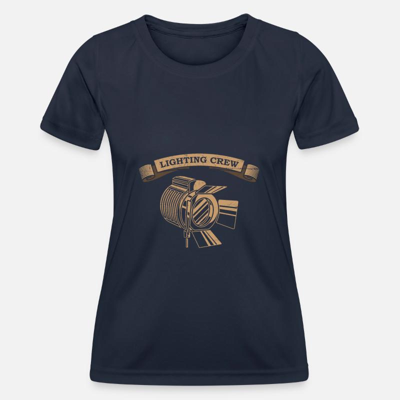 LIGHTING CREW lighting technician - Women's Functional T-Shirt - navy
