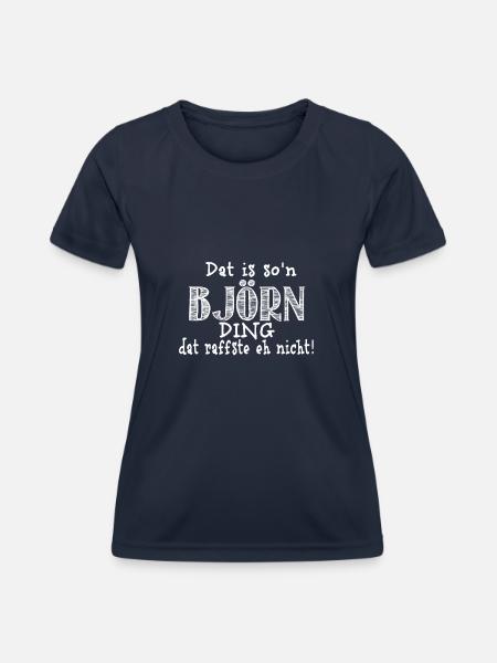 Björn - Frauen Funktions-T-Shirt - Navy