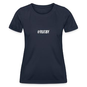 Rugby - #Rugby - Women's Functional T-Shirt - navy - Front - AI Model Female 172 light (172cm)