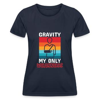 Broken Hand Broken Arm Broken Bones Funny Broken - Frauen Funktions-T-Shirt - Navy - Vorne - AI Model Female 172 light (172cm)