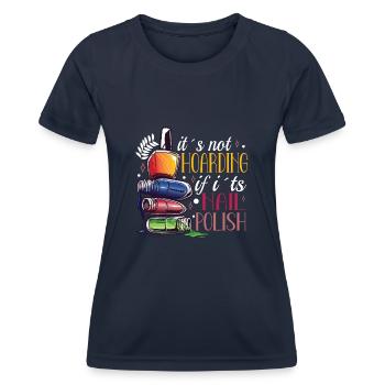 Nail Tech Nail Technician Manicurist Nails Artist - Women's Functional T-Shirt - navy - Front - AI Model Female 172 light (172cm)