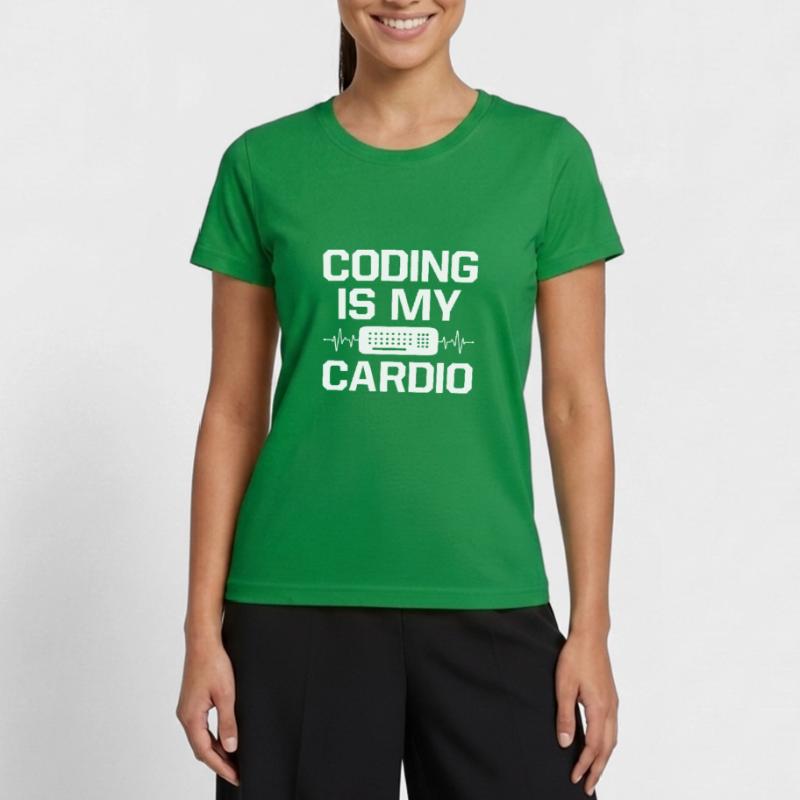 Coding Is My Cardio Programming Coder Computer Gee Frauen Funktions-T-Shirt