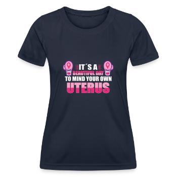 Féminisme Pouvoir des femmes Pro-choix Pro Avortement - T-shirt sport Femme - bleu marine - Devant - AI Model Female 172 light (172cm)
