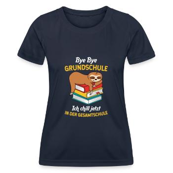 Grundschulabschluss Gesamtschule 5. Klasse - Frauen Funktions-T-Shirt - Navy - Vorne - AI Model Female 172 light (172cm)