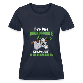 Grundschulabschluss Realschule Einschulung 5Klasse - Frauen Funktions-T-Shirt - Navy - Vorne - AI Model Female 172 light (172cm)
