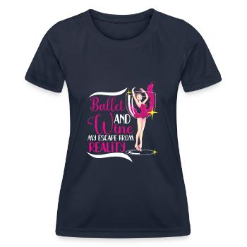 Ballet Ballerina Dance Dancer Dancing Ballet Gift - Frauen Funktions-T-Shirt - Navy - Vorne - AI Model Female 172 light (172cm)