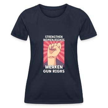 Féminisme Pouvoir des femmes Pro-choix Pro Avortement - T-shirt sport Femme - bleu marine - Devant - AI Model Female 172 light (172cm)