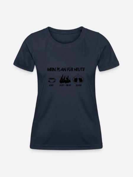 Wandern Wanderer Wander - Frauen Funktions-T-Shirt - Navy