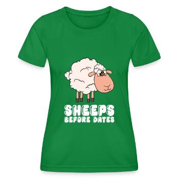Moutons avant les dates - T-shirt sport Femme - vert - Devant - AI Model Female 172 dark (172cm)