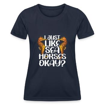 Jollier - T-shirt sport Femme - bleu marine - Devant - AI Model Female 172 light (172cm)