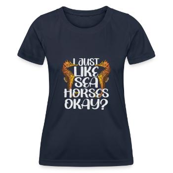Jollier - T-shirt sport Femme - bleu marine - Devant - AI Model Female 172 light (172cm)