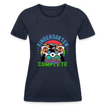 Kinder-Kindergarten-Niveau Abschlussklasse abschließen - Frauen Funktions-T-Shirt - Navy - Vorne - AI Model Female 172 light (172cm)