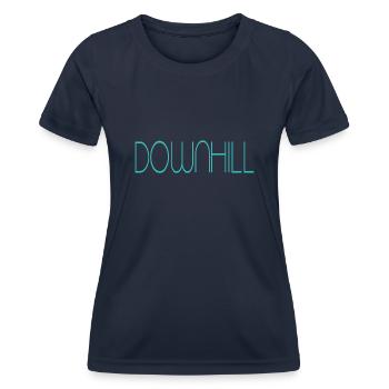 downhill - Frauen Funktions-T-Shirt - Navy - Vorne - AI Model Female 172 light (172cm)