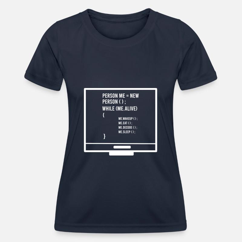 Codierung Programmierung Computerprogrammierer - Frauen Funktions-T-Shirt - Navy