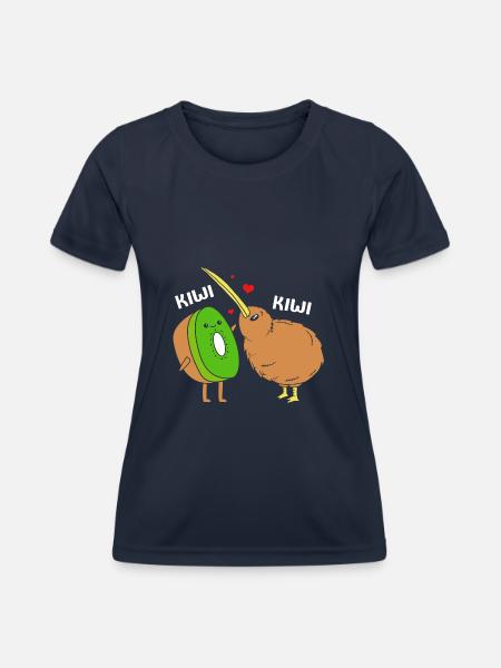 kiwi-vogel Kiwi Vogel - Frauen Funktions-T-Shirt - Navy