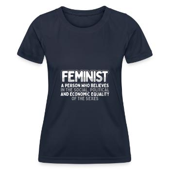 Feminist Gifts Social Political Economic Equality - Women's Functional T-Shirt - navy - Front - AI Model Female 172 light (172cm)