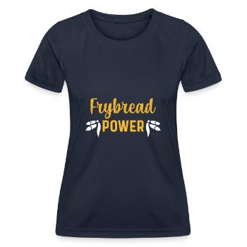 Frybread Power - Frauen Funktions-T-Shirt - Navy - Vorne - AI Model Female 172 light (172cm)