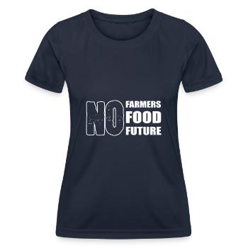 No Farmers No Food No Future Agronom - Frauen Funktions-T-Shirt - Navy - Vorne - AI Model Female 172 light (172cm)