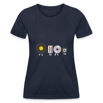 Entwicklung des Audioplayers - Frauen Funktions-T-Shirt - Navy - Vorne - AI Model Female 172 light (172cm)